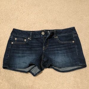 AE denim shorts